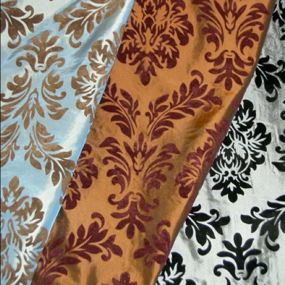 Florida Drapery Damask color Burgundy Fabric